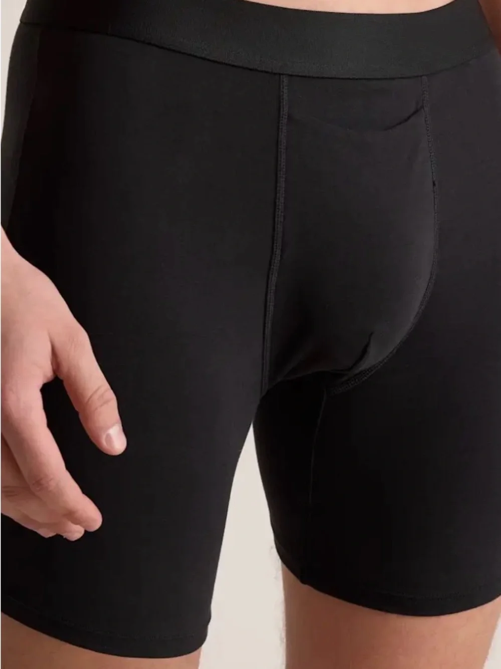 Quince organic cotton men’s briefs  Black 4” leg length 0298